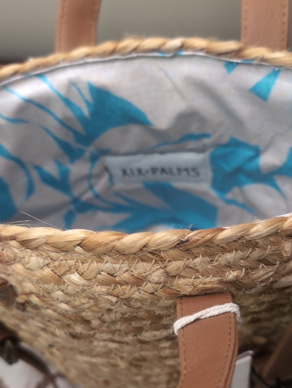 The Shore Break Picnic Cooler Straw Tote Bag by XIX-PALMS - Picture 5 of 6